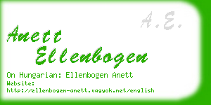anett ellenbogen business card